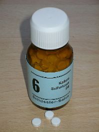 Schüssler-Salz: 6. Kalium Sulfuricum